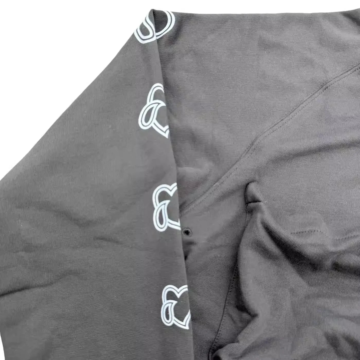 Charcoal Crying Heart Cargo Graphic Hoodie