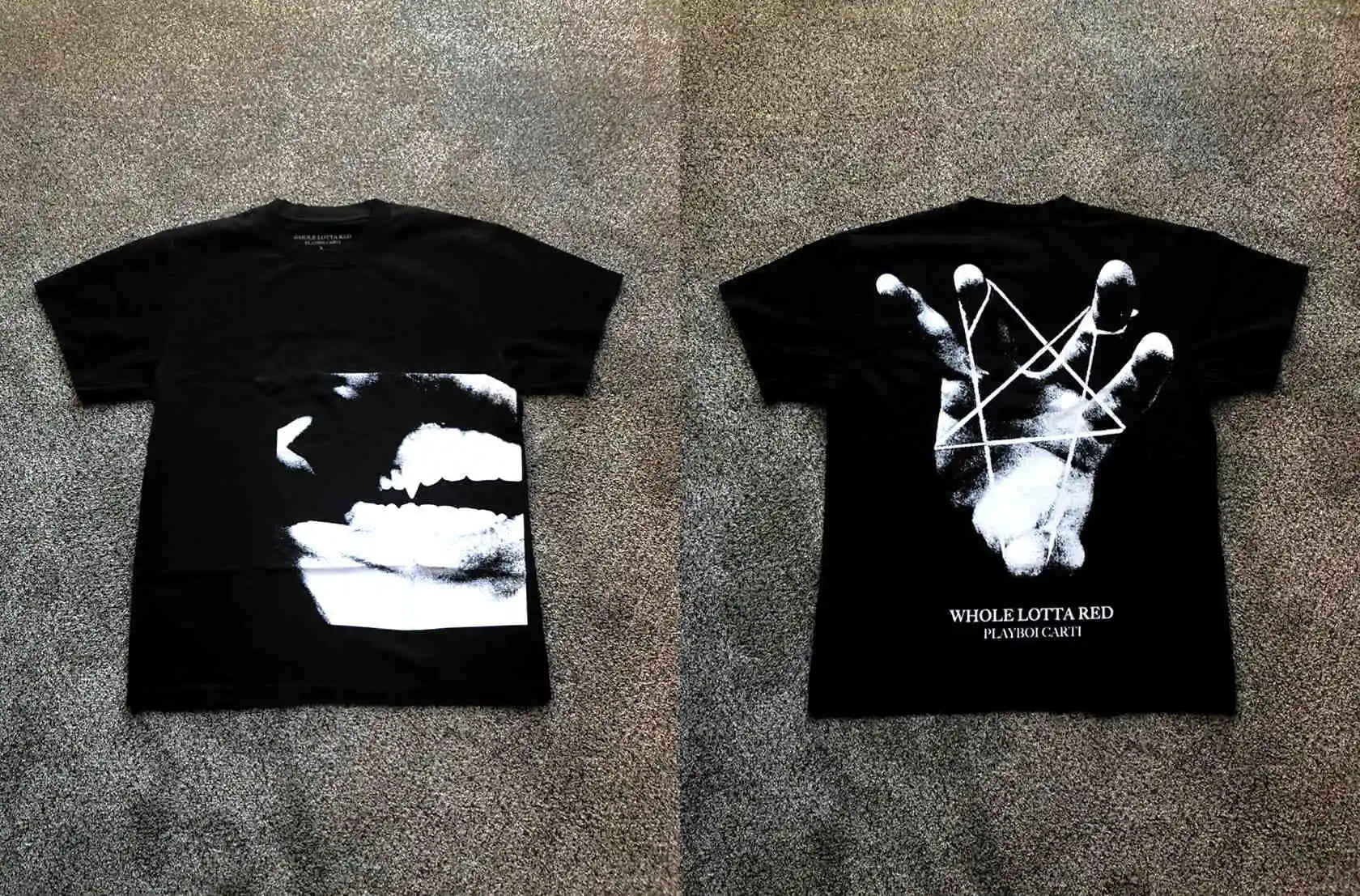 Black Distressed Bold Print Graphic Tee