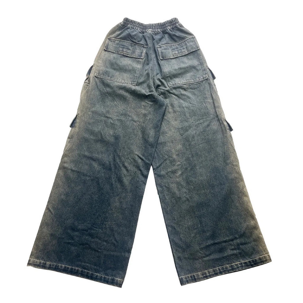 Charcoal Statement Straight-Leg Jeans