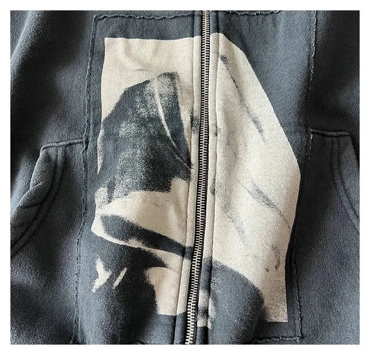 White Material Girl Complex Graphic Hoodie