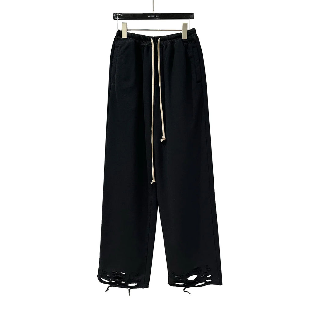 Black Tactical Bold Motif Cargo Pants