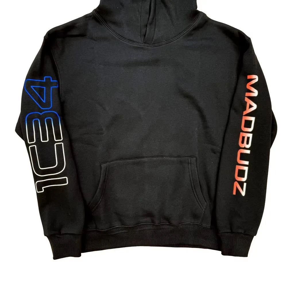 Black Ic34madbudz Djrenessy Graphic Hoodie
