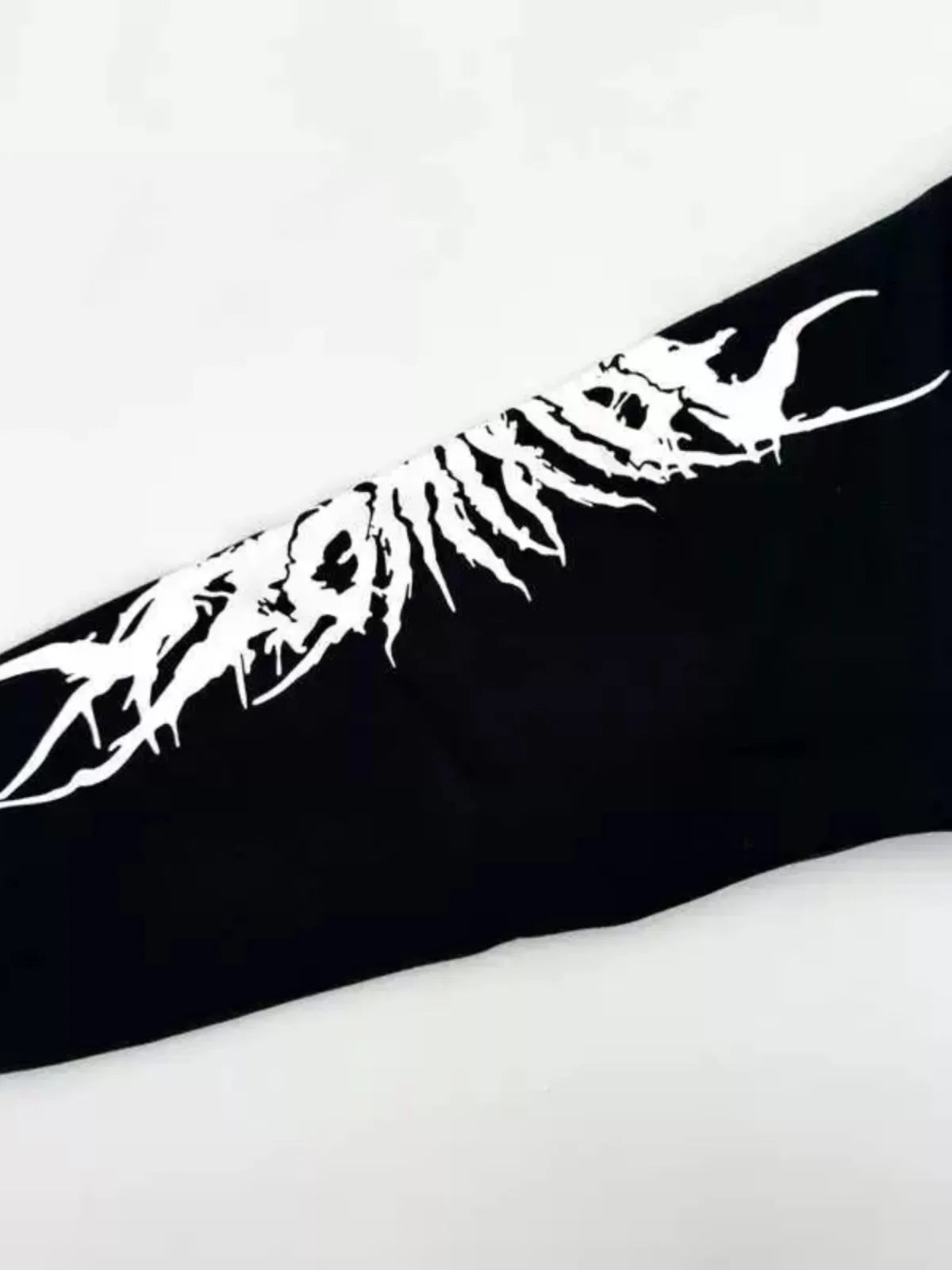 Black Distressed Graphic Hoodie