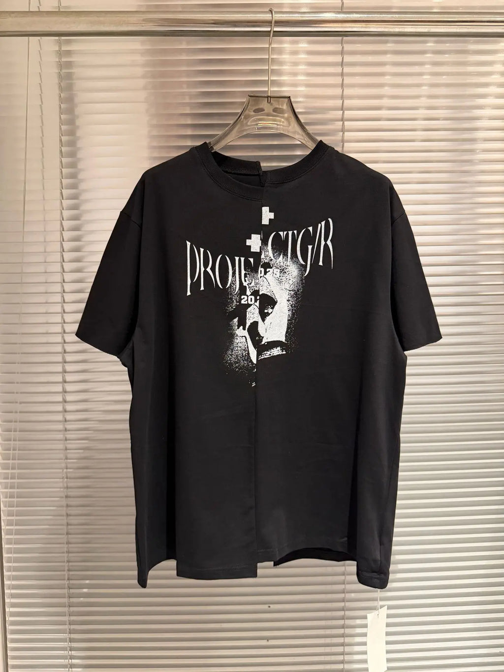 Charcoal Asymmetric Graphic Tee