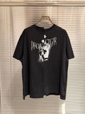Charcoal Asymmetric Graphic Tee