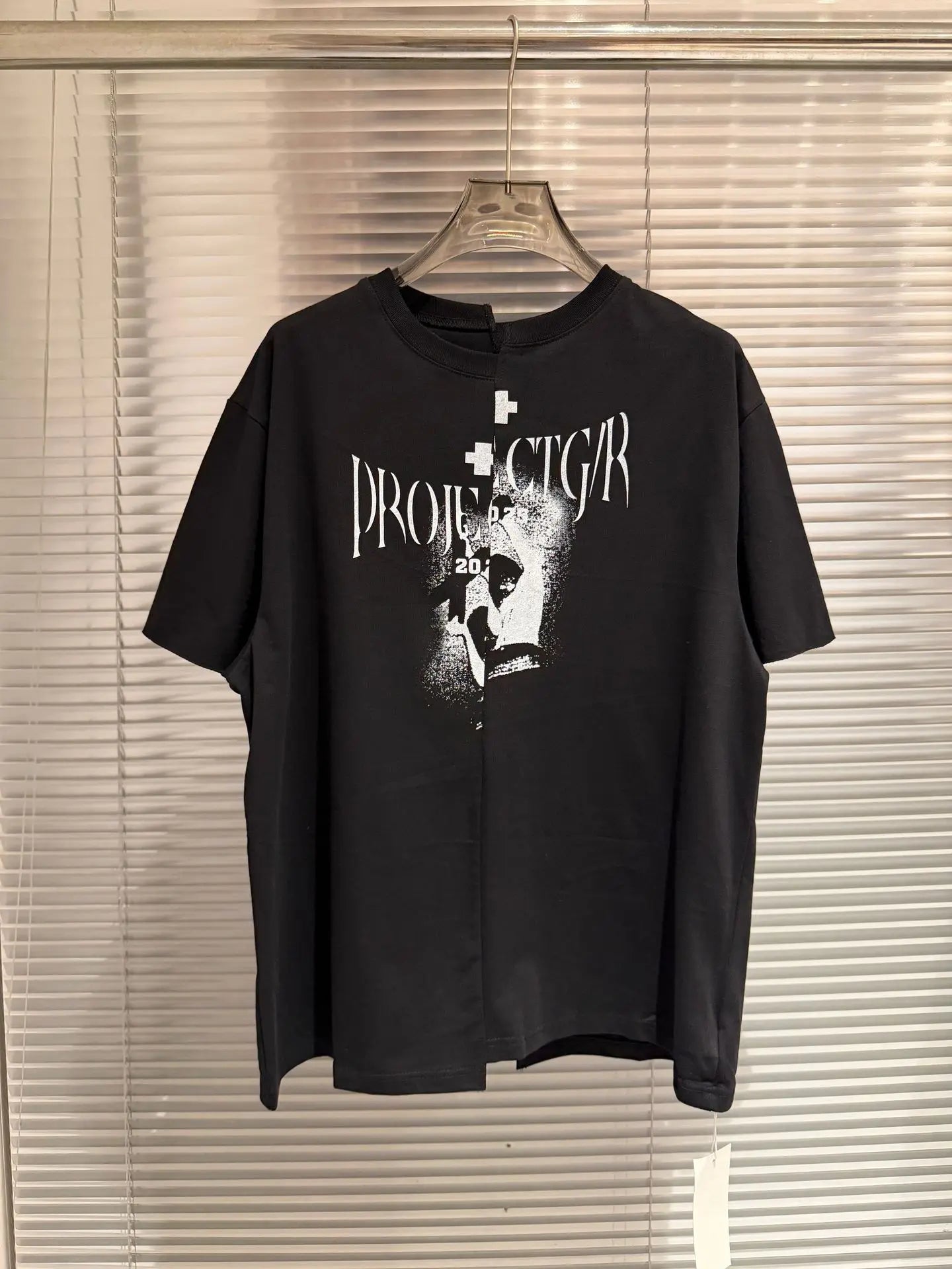 Charcoal Asymmetric Graphic Tee