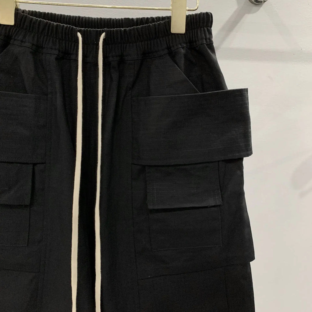 Beige Tactical Paratrooper Cargo Pants