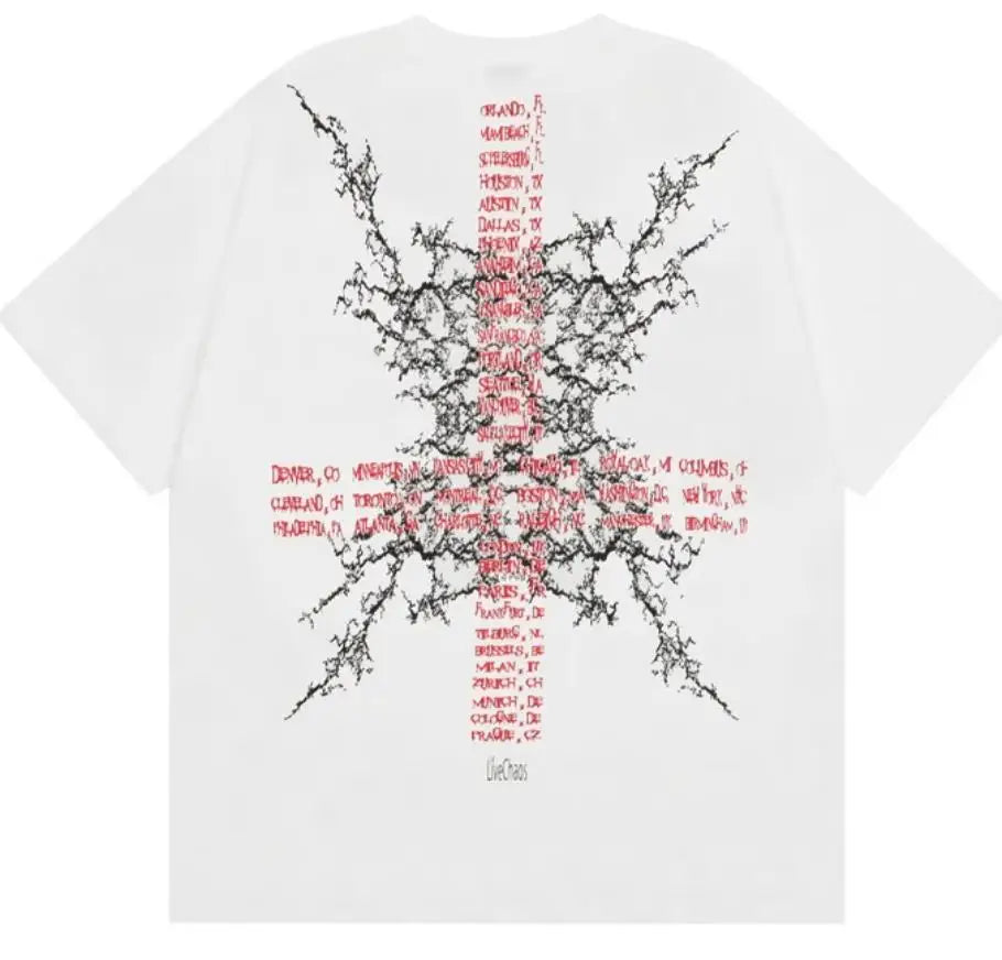 Black Skull Bold Motif Graphic Tee