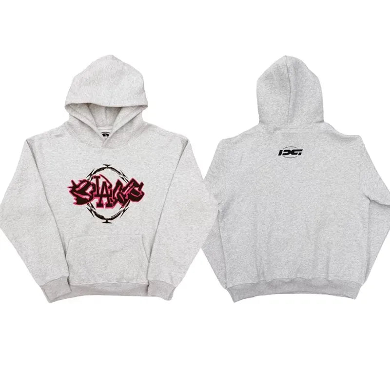 Exer Razorwire Grey Graphic Hoodie