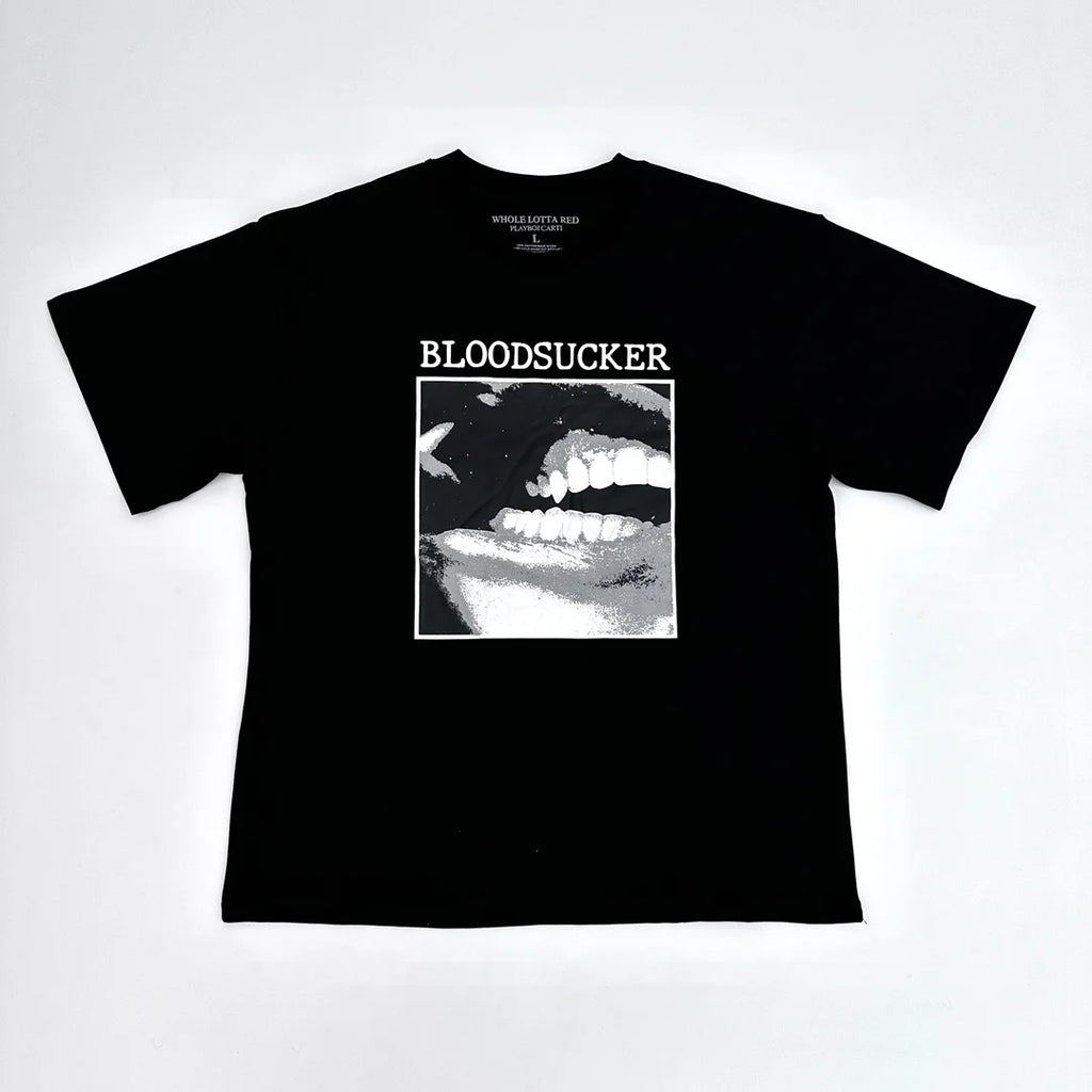 Black Distressed Bold Print Graphic Tee