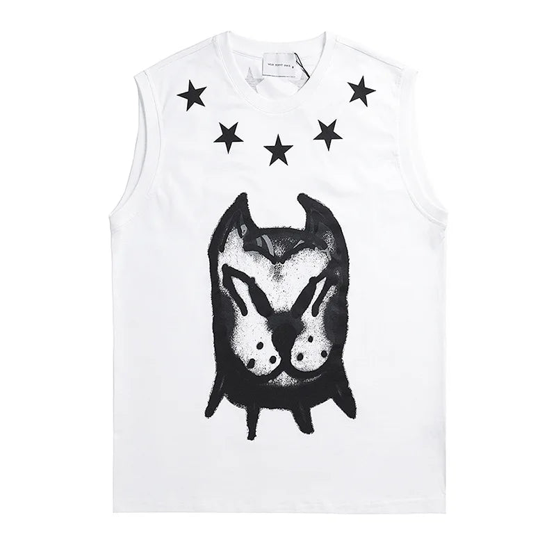 Black Doberman Dog Star Graphic Tank