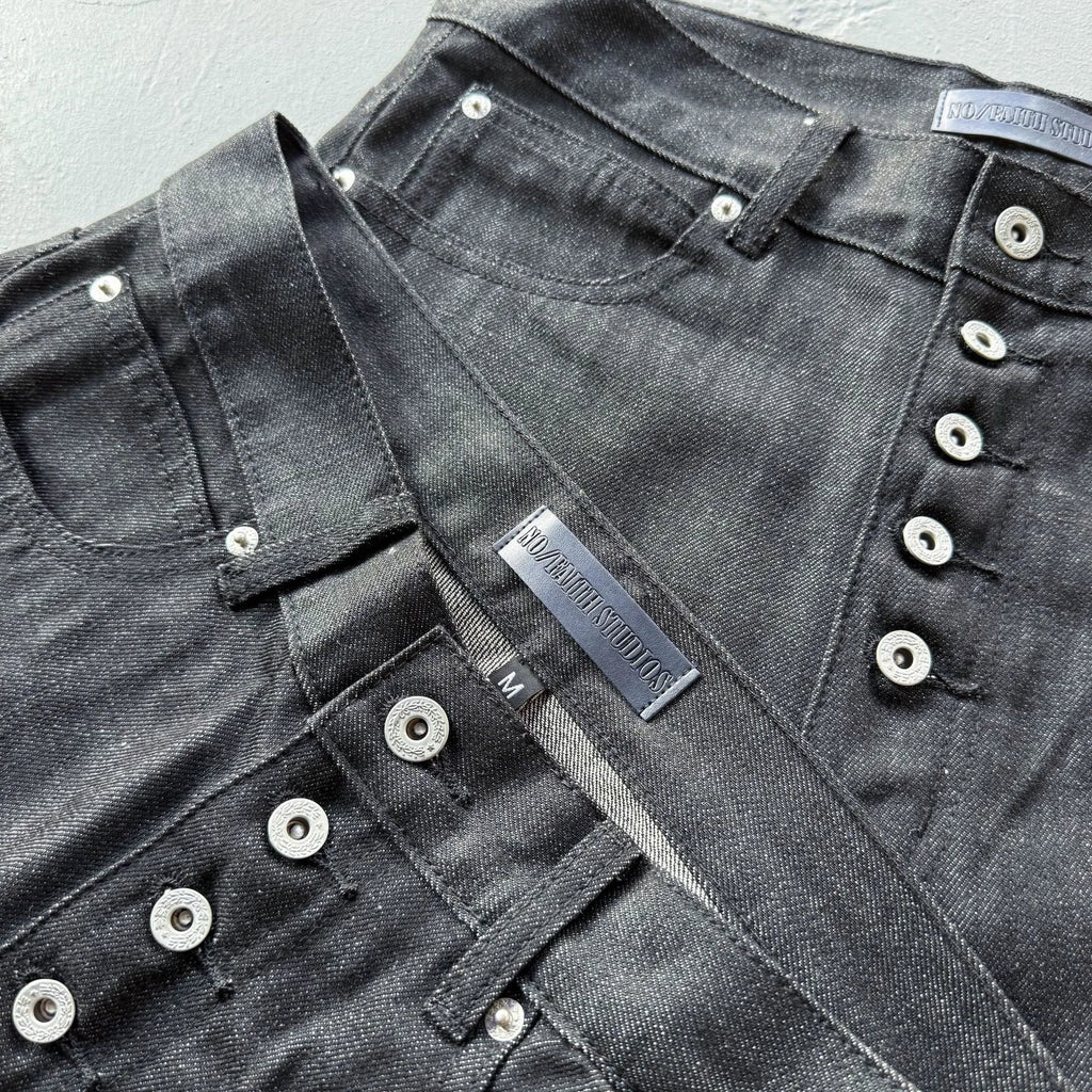 Black Baggy Wide-Leg Jeans