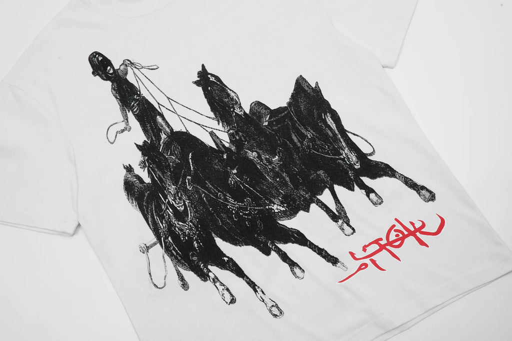 Black Statement Abstract Print Graphic Tee