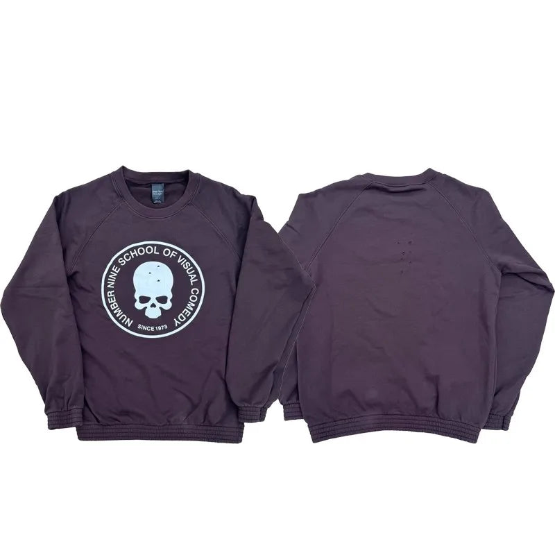 Charcoal School Visual Skull Graphic Hoodie