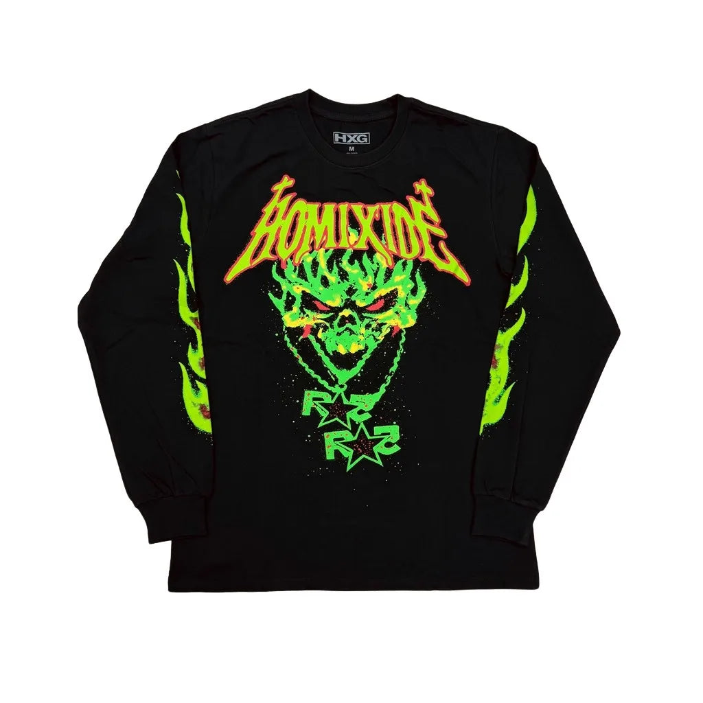 Black Homixde Bold Print Graphic Tee